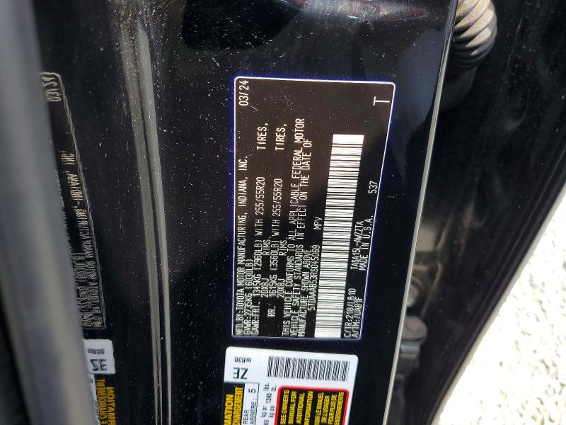 2024 Toyota Grand Highlander მანქანა იყიდება აუქციონზე, vin: 5TDAAAB53RS045069, აუქციონის ნომერი: 66440016