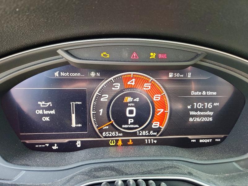 Продаж на аукціоні авто 2018 Audi S4, vin: WAUB4AF42JA003732, номер лоту: 65827756