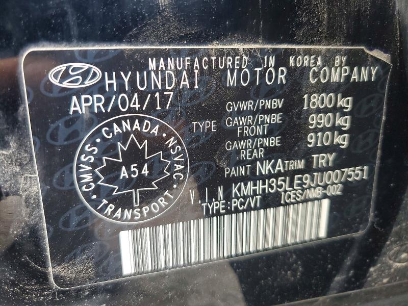 Aukcja sprzedaży 2018 Hyundai Elantra Gt, vin: KMHH35LE9JU007551, numer aukcji: 66379526