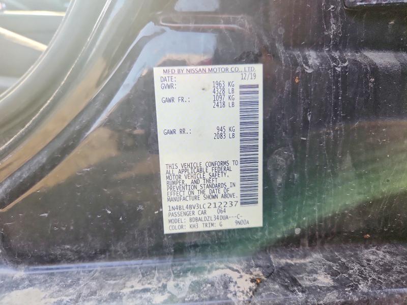 64307306 :رقم المزاد ، 1N4BL4BV3LC212237 vin ، 2020 Nissan Altima مزاد بيع
