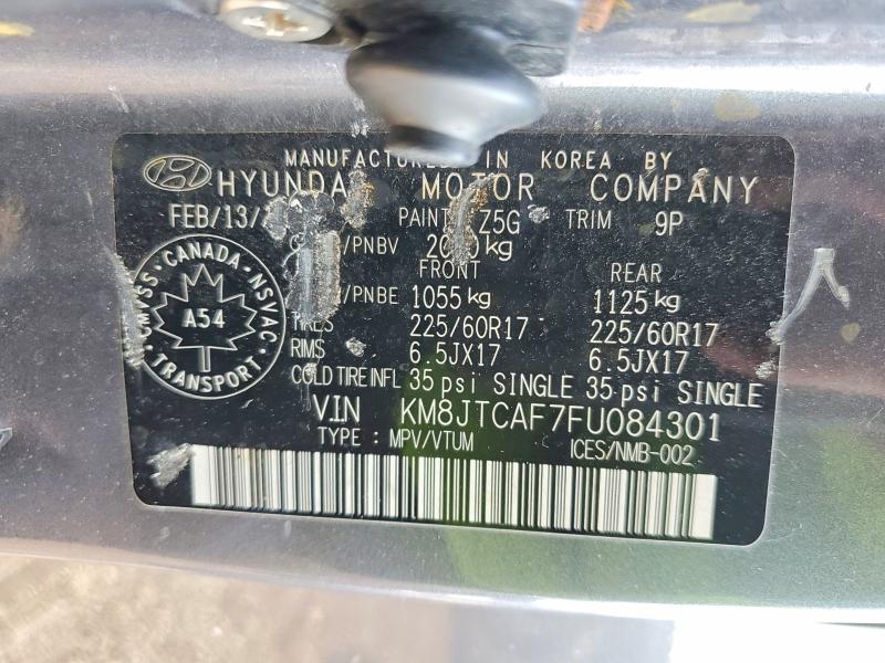 64796556 :رقم المزاد ، KM8JTCAF7FU084301 vin ، 2015 Hyundai Tucson مزاد بيع