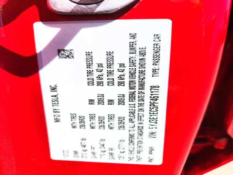 Aukcja sprzedaży 2023 Tesla Model 3, vin: 5YJ3E1EC5PF461178, numer aukcji: 64312036