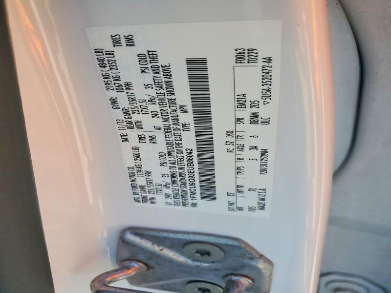 Продаж на аукціоні авто 2014 Ford Escape, vin: 1FMCU9G93EUB86042, номер лоту: 63964916