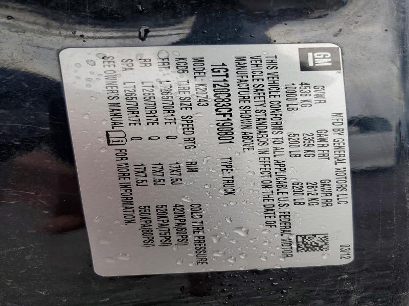 2012 Gmc Sierra მანქანა იყიდება აუქციონზე, vin: 1GT120C83CF190801, აუქციონის ნომერი: 64747036