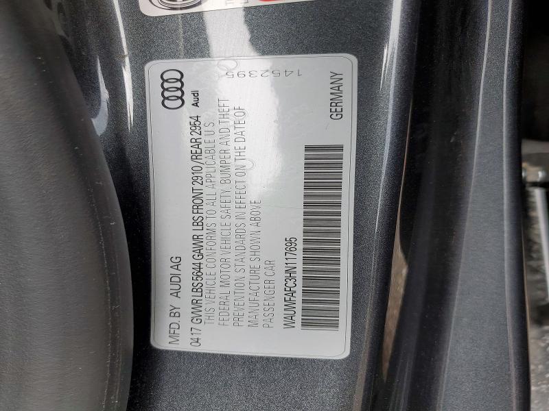 Aukcja sprzedaży 2017 Audi S7, vin: WAUWFAFC3HN117695, numer aukcji: 64599896
