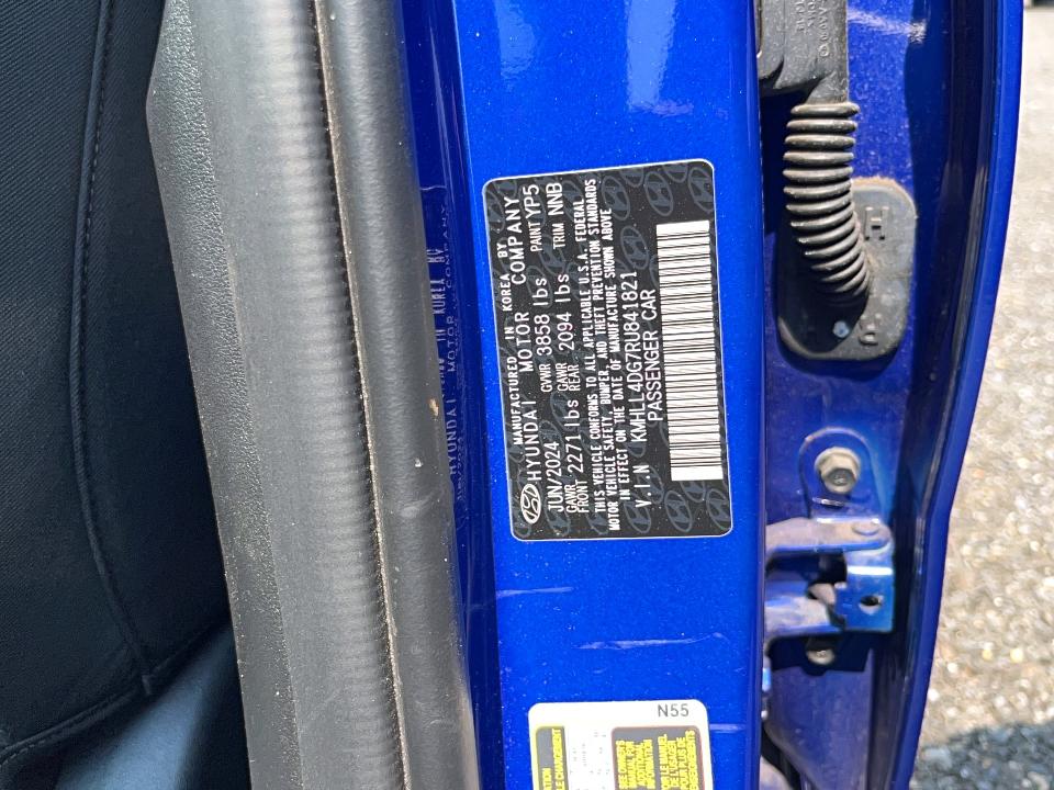 64938126 :رقم المزاد ، KMHLL4DG7RU841821 vin ، 2024 Hyundai Elantra مزاد بيع