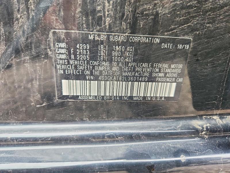 Aukcja sprzedaży 2020 Subaru Impreza, vin: 4S3GKAT62L3601489, numer aukcji: 65262456