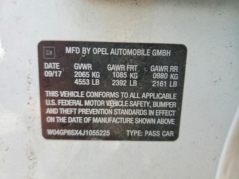 65615026 :رقم المزاد ، W04GP6SX4J1055225 vin ، 2018 Buick Regal مزاد بيع