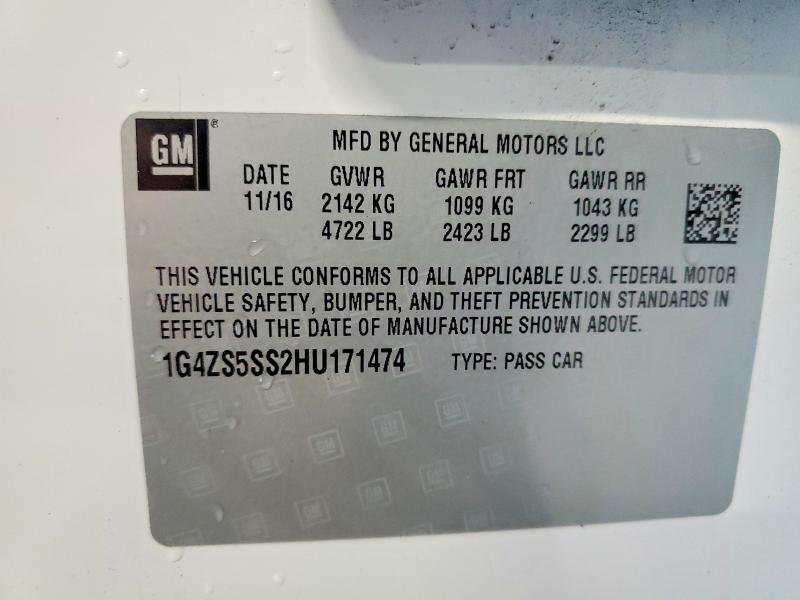 Продажа на аукционе авто 2017 Buick Lacrosse, vin: 1G4ZS5SS2HU171474, номер лота: 64383396