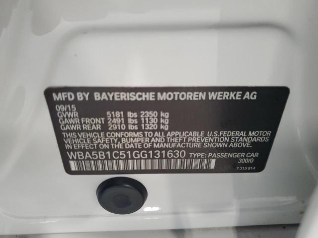 63447936 :رقم المزاد ، WBA5B1C51GG131630 vin ، 2016 Bmw 535 مزاد بيع
