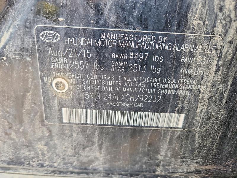 Продаж на аукціоні авто 2016 Hyundai Sonata, vin: 5NPE24AFXGH292232, номер лоту: 64731446