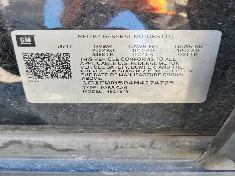 Продаж на аукціоні авто 2017 Chevrolet Bolt Ev, vin: 1G1FW6S04H4174725, номер лоту: 66146646