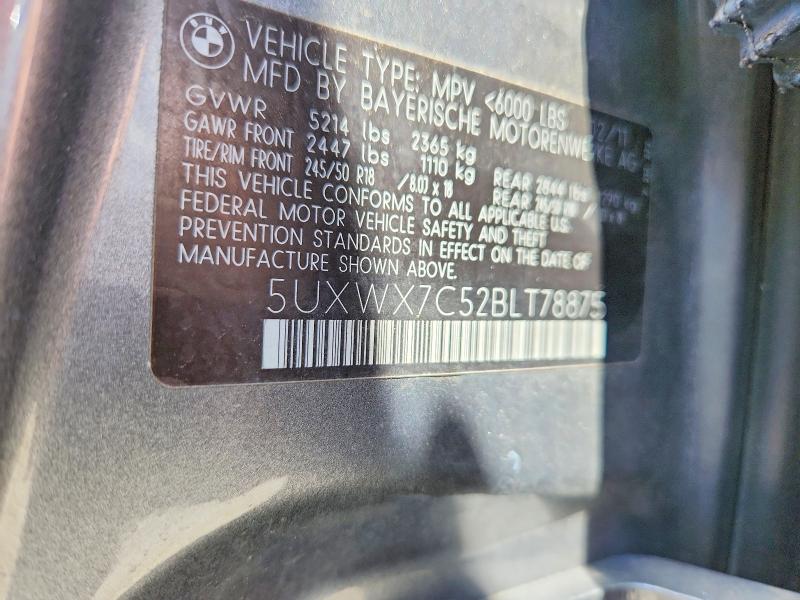66143876 :رقم المزاد ، 5UXWX7C52BLT78875 vin ، 2011 Bmw X3 مزاد بيع