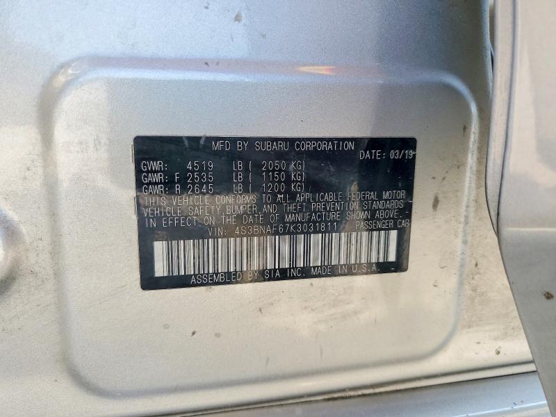 Aukcja sprzedaży 2019 Subaru Legacy, vin: 4S3BNAF67K3031811, numer aukcji: 64676756
