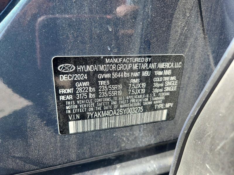 2025 Hyundai Ioniq 5 მანქანა იყიდება აუქციონზე, vin: 7YAKM4DA2SY003275, აუქციონის ნომერი: 65885216