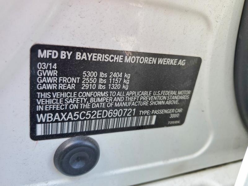 Aukcja sprzedaży 2014 Bmw 535, vin: WBAXA5C52ED690721, numer aukcji: 64043356