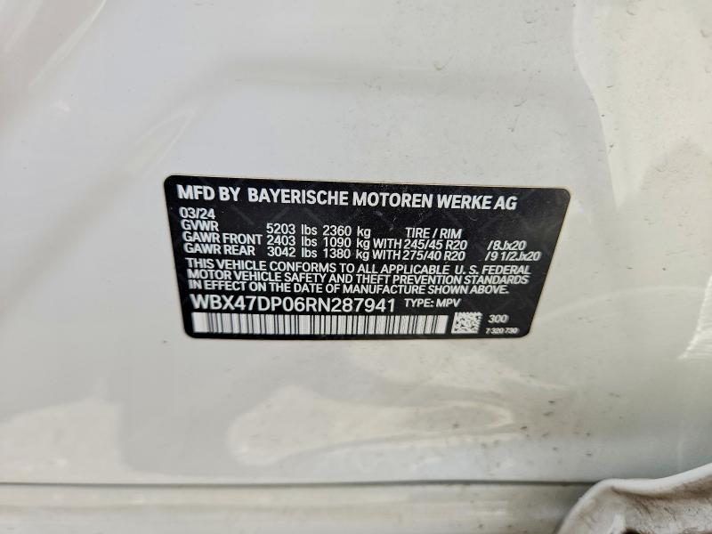 Aukcja sprzedaży 2024 Bmw X3, vin: WBX47DP06RN287941, numer aukcji: 66980286