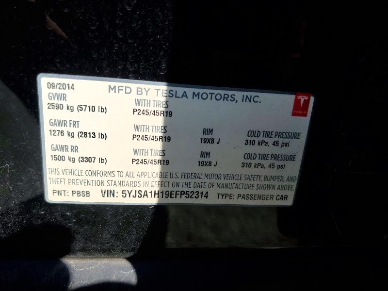 Auction sale of the 2014 Tesla Model S, vin: 5YJSA1H19EFP52314, lot number: 66242046