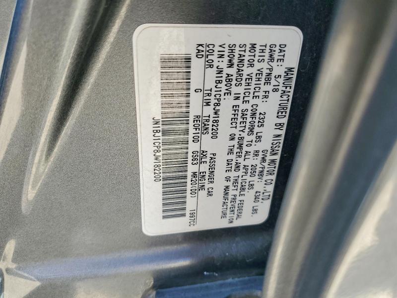 64466116 :رقم المزاد ، JN1BJ1CP8JW182200 vin ، 2018 Nissan Rogue Sport مزاد بيع