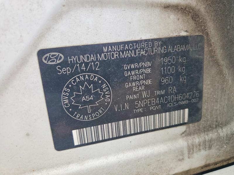 Продаж на аукціоні авто 2013 Hyundai Sonata, vin: 5NPEB4AC1DH604276, номер лоту: 64559836