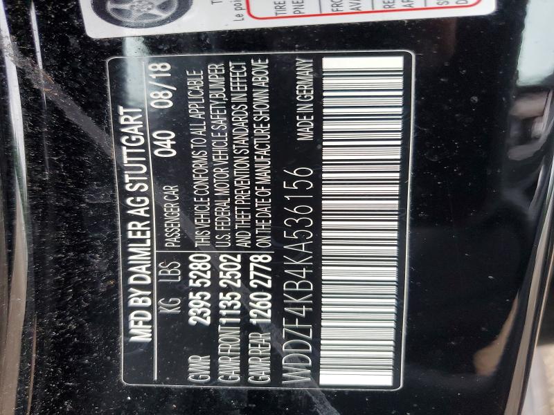 Продажа на аукционе авто 2019 Mercedes-benz E, vin: WDDZF4KB4KA536156, номер лота: 65228236