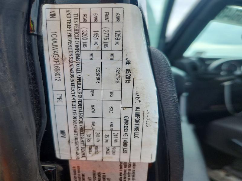 66048036 :رقم المزاد ، 1C4AJWAGXFL698012 vin ، 2015 Jeep Wrangler مزاد بيع