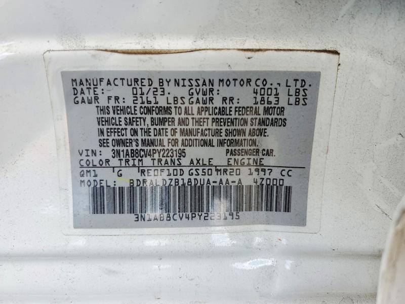 Продаж на аукціоні авто 2023 Nissan Sentra, vin: 3N1AB8CV4PY223195, номер лоту: 67157516