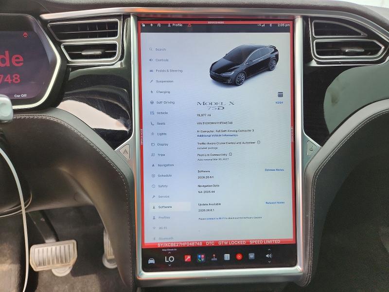 Продажа на аукционе авто 2017 Tesla Model X, vin: 5YJXCBE27HF048748, номер лота: 66729826