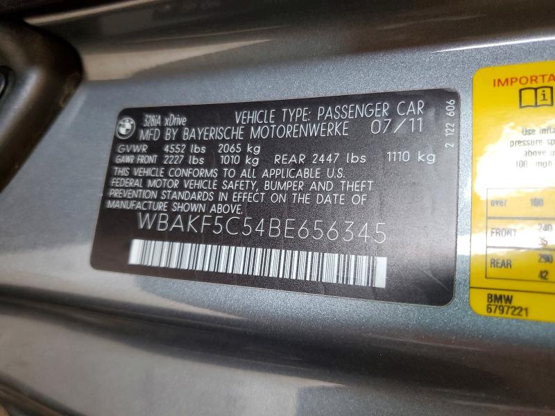 Продаж на аукціоні авто 2011 Bmw 328, vin: WBAKF5C54BE656345, номер лоту: 63702086