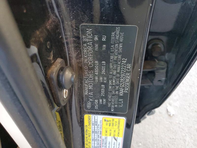 65939046 :رقم المزاد ، KNAFG528297222742 vin ، 2009 Kia Rondo مزاد بيع