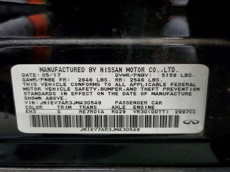 Продажа на аукционе авто 2018 Infiniti Q50, vin: JN1EV7AR3JM430549, номер лота: 63887966