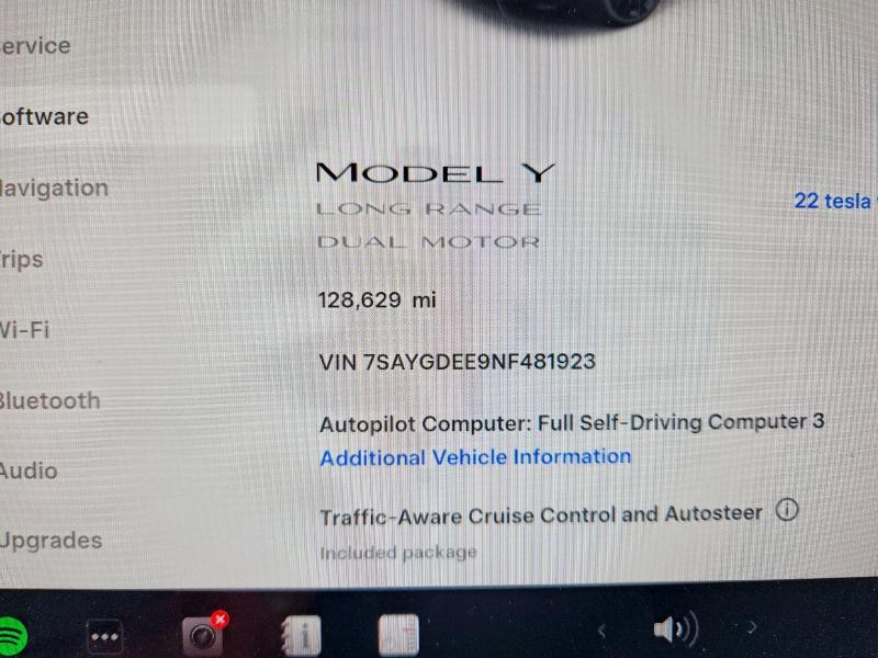 Aukcja sprzedaży 2022 Tesla Model Y, vin: 7SAYGDEE9NF481923, numer aukcji: 66487596