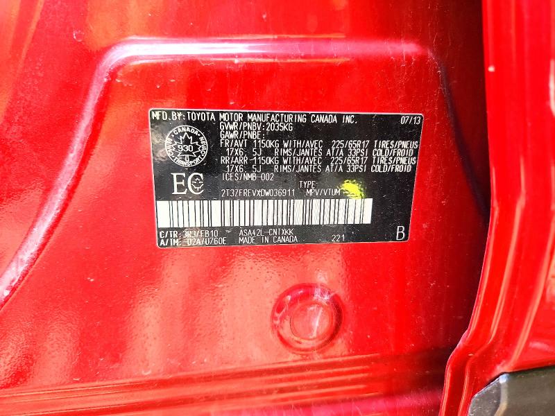 Aukcja sprzedaży 2013 Toyota Rav4, vin: 2T3ZFREVXDW036911, numer aukcji: 64366676