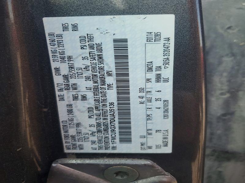 2013 Ford Escape მანქანა იყიდება აუქციონზე, vin: 1FMCU9GX7DUA35136, აუქციონის ნომერი: 65758426