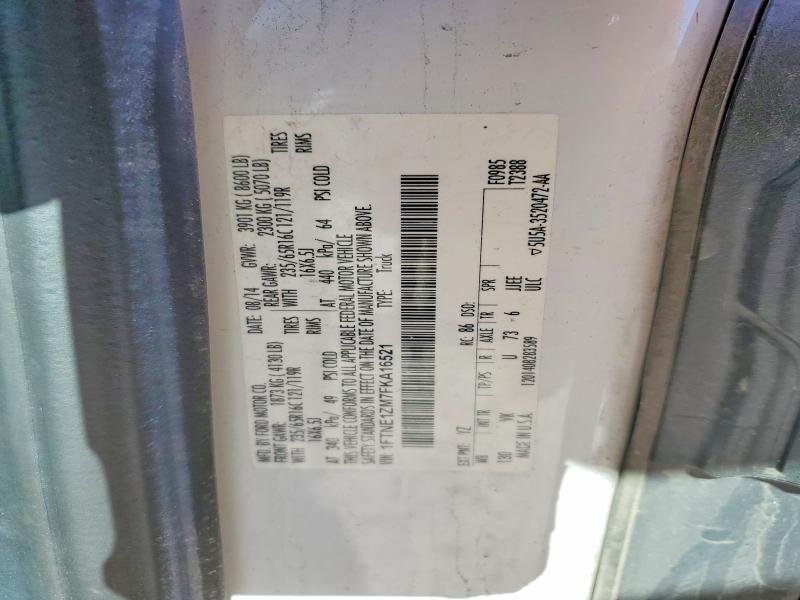 61638056 :رقم المزاد ، 1FTNE1ZM7FKA16521 vin ، 2015 Ford Transit مزاد بيع