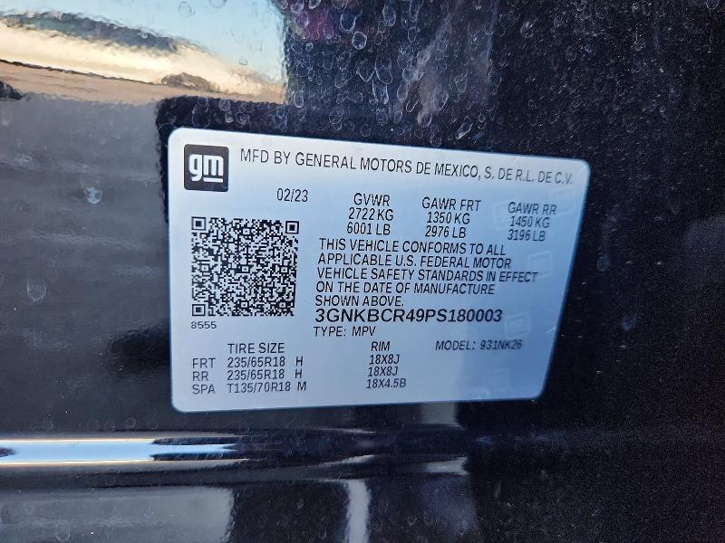 Aukcja sprzedaży 2023 Chevrolet Blazer, vin: 3GNKBCR49PS180003, numer aukcji: 64853796