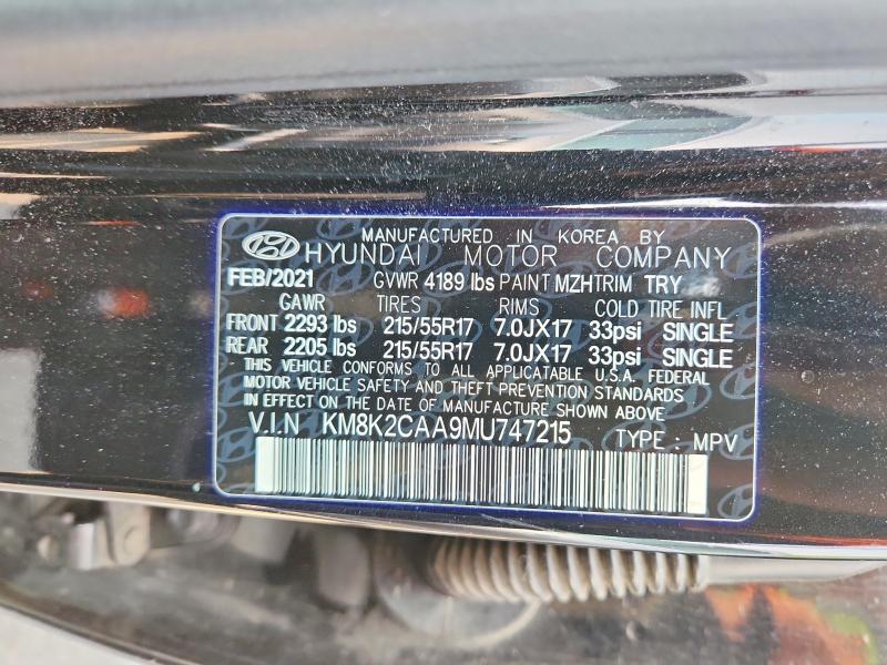 Продажа на аукционе авто 2021 Hyundai Kona, vin: KM8K2CAA9MU747215, номер лота: 64895256