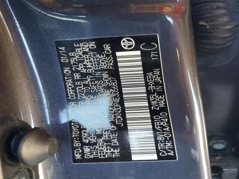 2014 Toyota Prius Plug-in Hybrid მანქანა იყიდება აუქციონზე, vin: JTDKN3DP4E3056807, აუქციონის ნომერი: 67319106