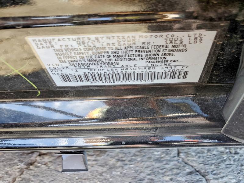 2025 Nissan Sentra მანქანა იყიდება აუქციონზე, vin: 3N1AB8DVXSY395948, აუქციონის ნომერი: 66368636