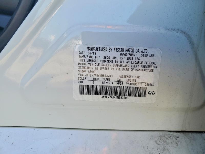 Aukcja sprzedaży 2019 Infiniti Q50, vin: JN1EV7AR4KM593793, numer aukcji: 63149476