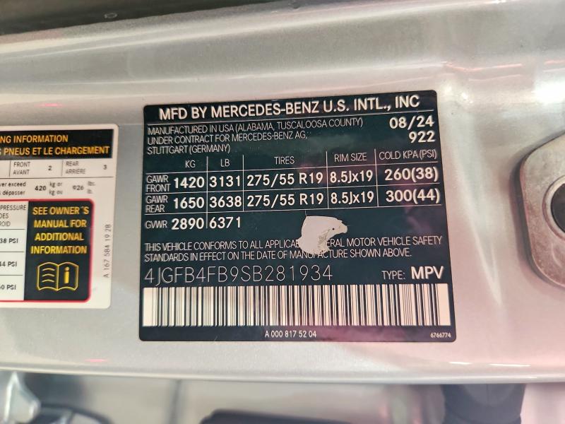 Продаж на аукціоні авто 2025 Mercedes-benz Gle, vin: 4JGFB4FB9SB281934, номер лоту: 65155186