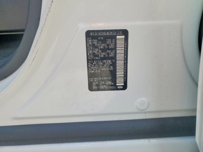 65722266 :رقم المزاد ، JN8AZ2NF8J9664762 vin ، 2018 Infiniti Qx80 مزاد بيع