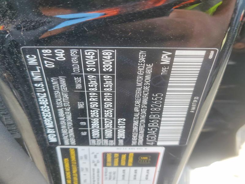 65147736 :رقم المزاد ، 4JGDA5JB6JB182655 vin ، 2018 Mercedes-benz Gle مزاد بيع