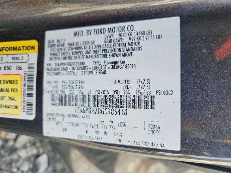 Продажа на аукционе авто 2016 Ford Fusion, vin: 1FA6P0H70G5105440, номер лота: 65817936