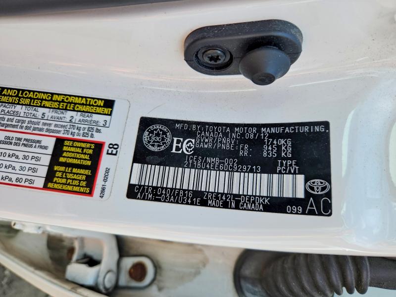 Auction sale of the 2013 Toyota Corolla, vin: 2T1BU4EE6DC929713, lot number: 65472096