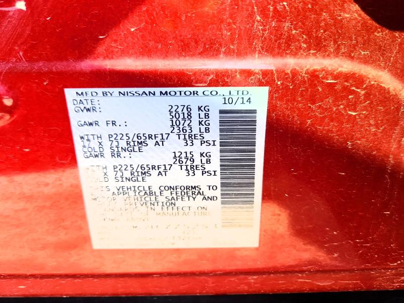 2015 Nissan Rogue მანქანა იყიდება აუქციონზე, vin: 5N1AT2ML2FC775253, აუქციონის ნომერი: 64078296