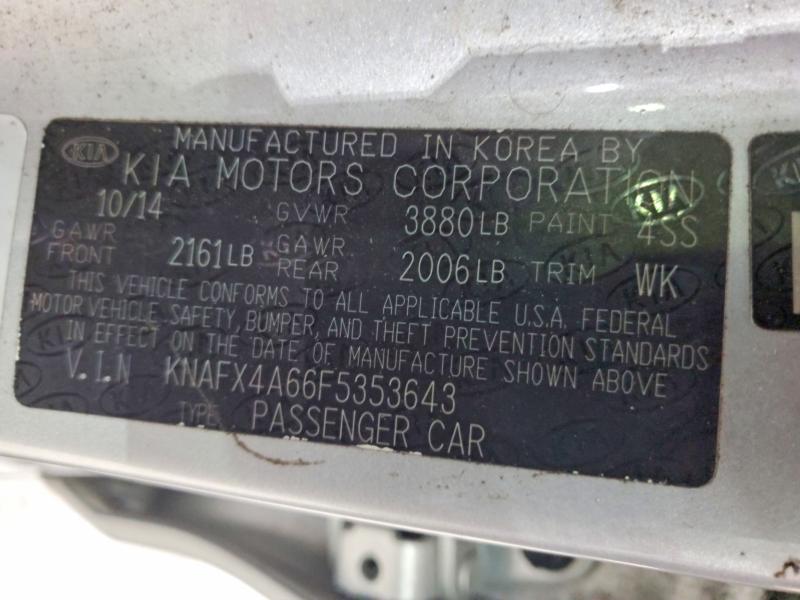 Aukcja sprzedaży 2015 Kia Forte, vin: KNAFX4A66F5353643, numer aukcji: 66119076