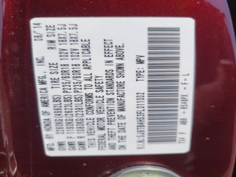 64264586 :رقم المزاد ، 5J8TB4H53FL011002 vin ، 2015 Acura Rdx مزاد بيع