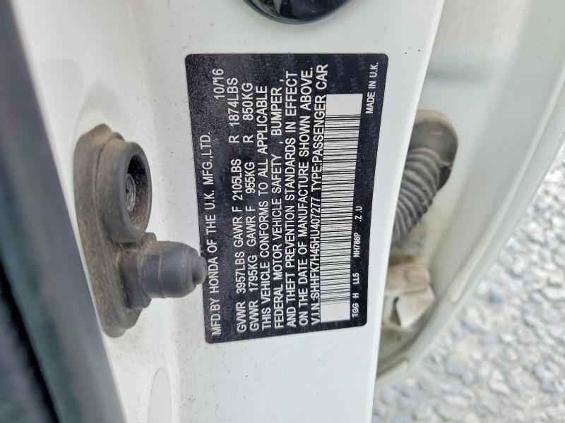 Aukcja sprzedaży 2017 Honda Civic, vin: SHHFK7H45HU407277, numer aukcji: 64895276