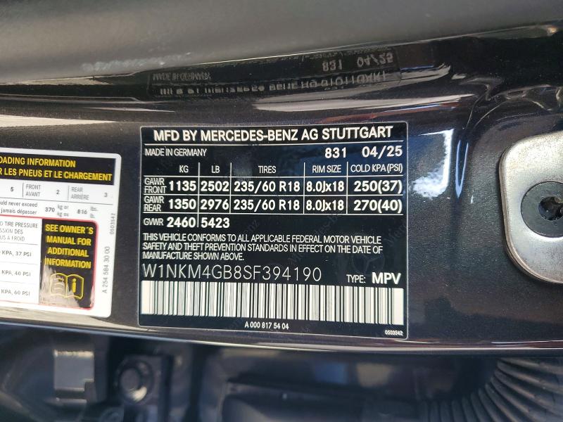 Продаж на аукціоні авто 2025 Mercedes-benz Glc, vin: W1NKM4GB8SF394190, номер лоту: 64797306